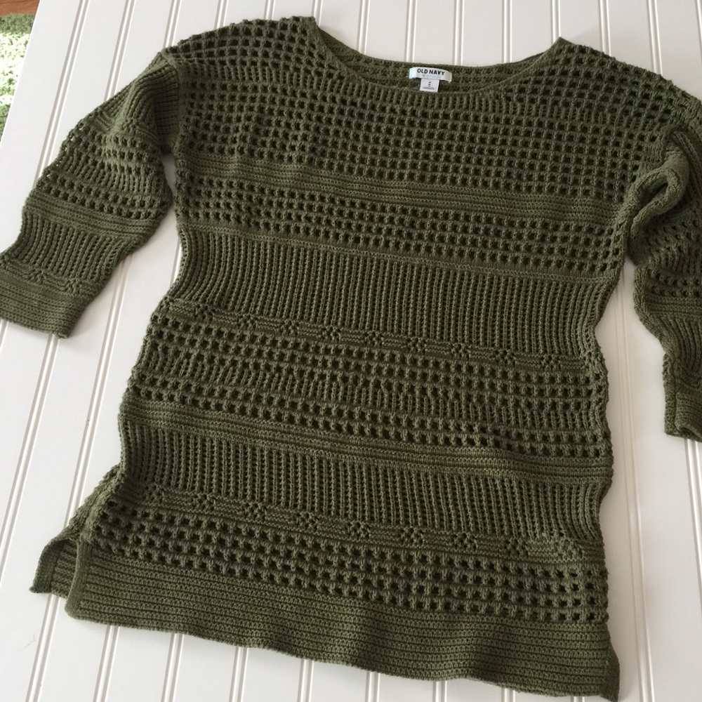 Old Navy Loden Open Knit Sweater M